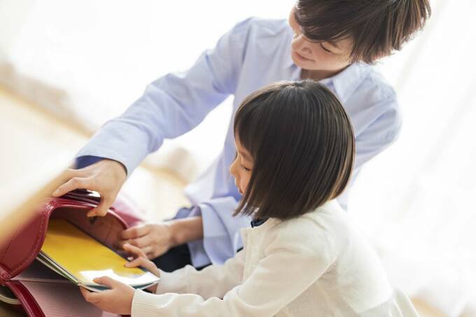 子どもの支度の様子