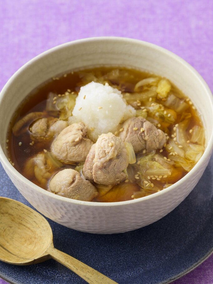 ポークと白菜のショウガおろしスープ