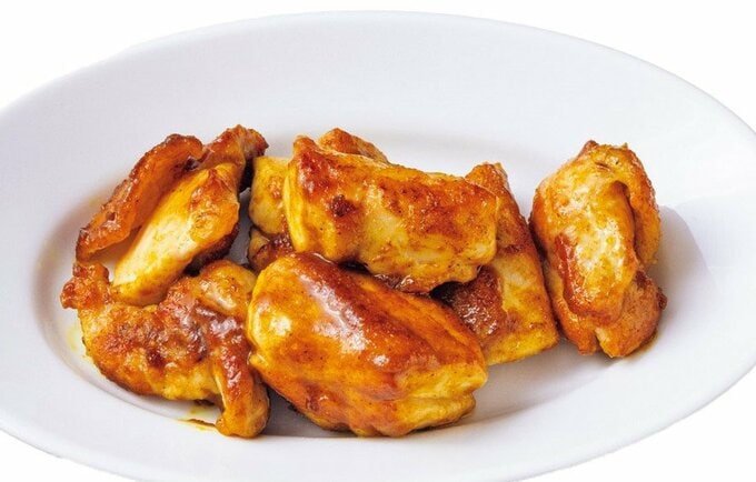 鶏肉のカレーオイスター照り焼き