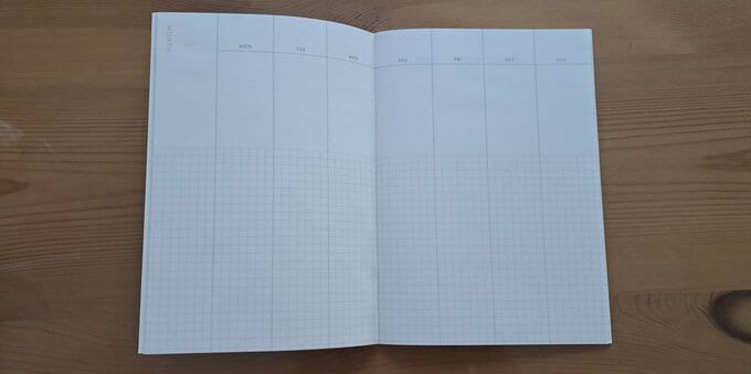 開かれたセリアのノート