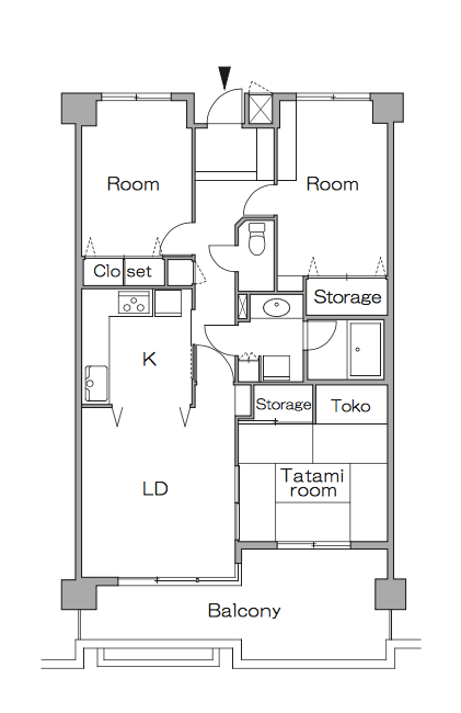 リノベーション前の間取り図