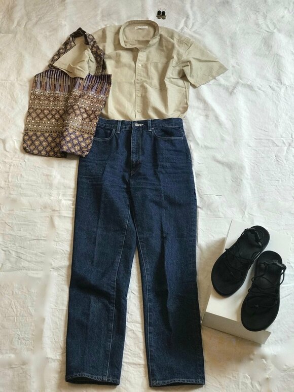 ジーンズでワンマイルコーデ