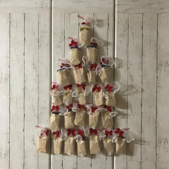 水切りネットにリボン