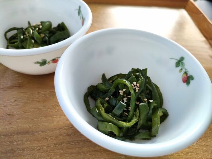 トースターを使ったピーマンの焼き浸し