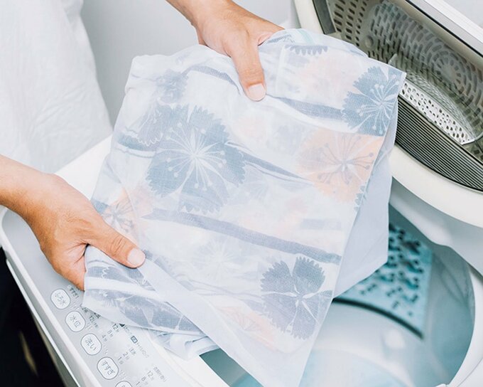 洗濯機に浴衣