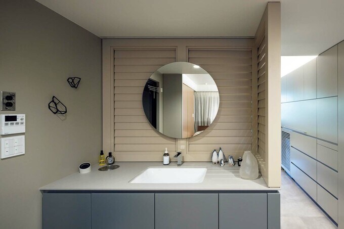 ルーバーを閉めたところ