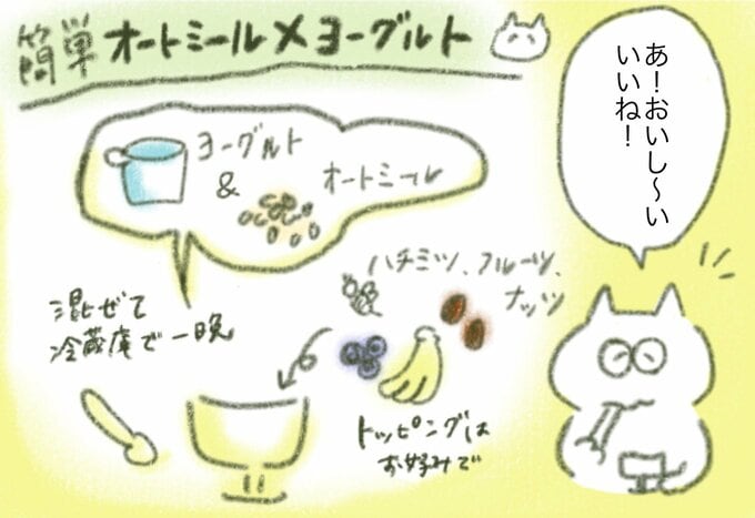 オートミールのヨーグルト