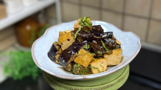 ナスと厚揚げの甘酢サラダ