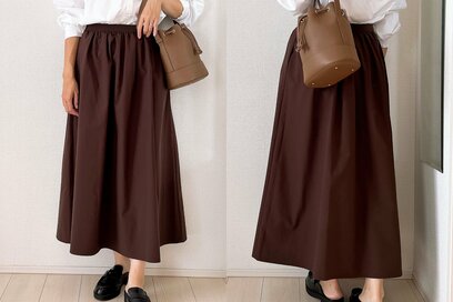 ユニクロ・秋新作「高見えスカート」が超おすすめ。ウエストゴム、ポケットつきでらくちん