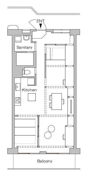 リノベーション後の間取り図