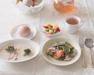 朝食は同じ内容に