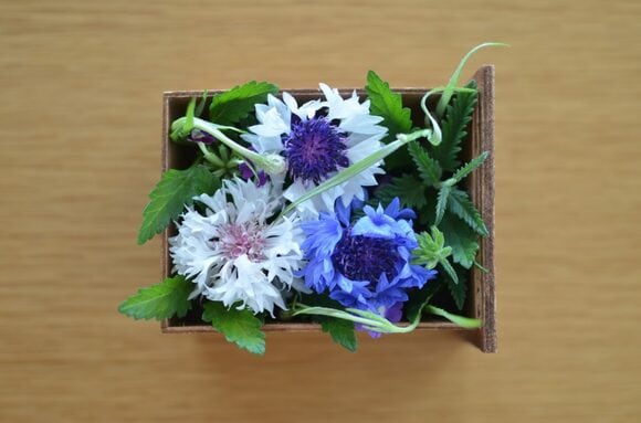 4.花を挿します。