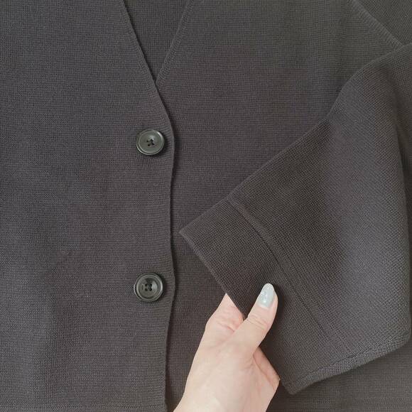 ミラノリブVネックカーディガン袖