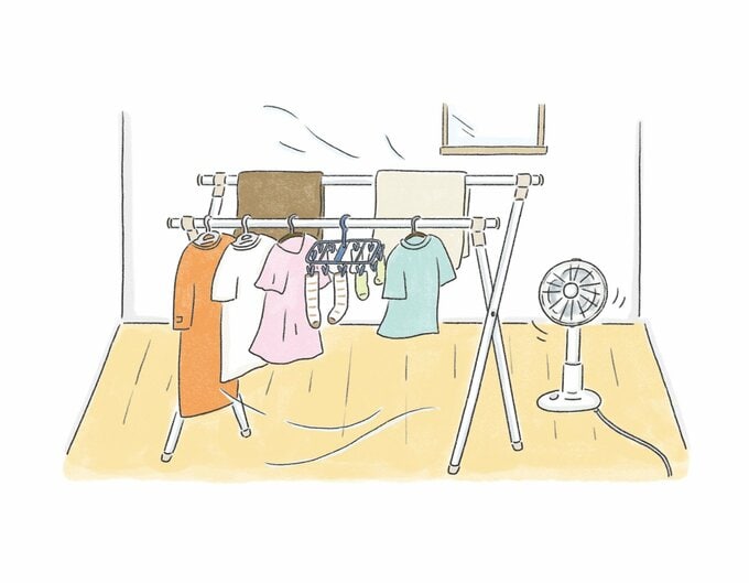 部屋干しの場合