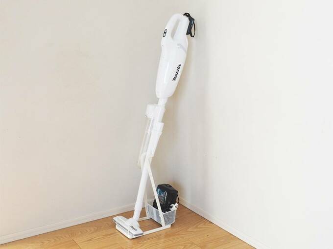 部屋の隅に掃除機