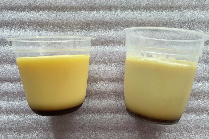 「契約農場たまごのプリン」「特濃生クリームプリン」