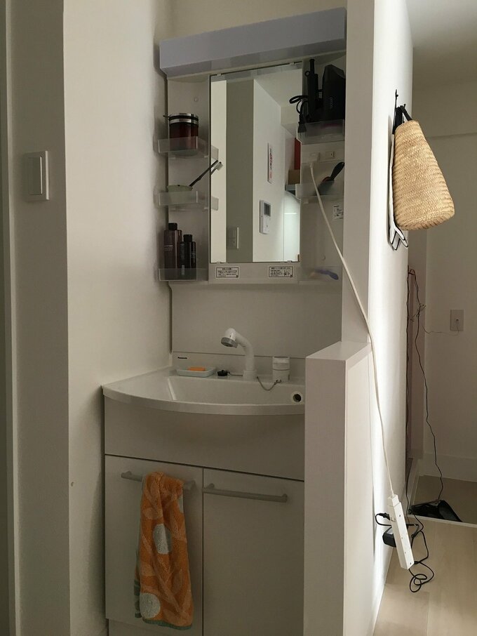 もともとついていた洗面化粧台