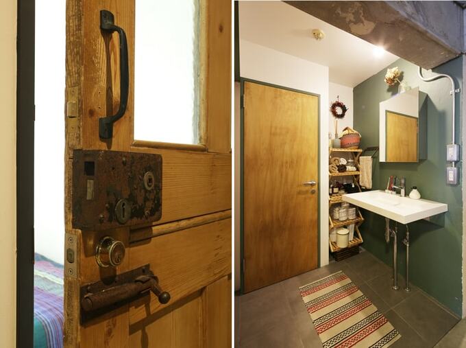 スッキリしたオープンな洗面台