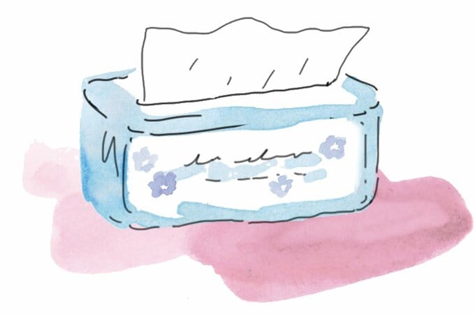 使い捨てペーパータオルのイラスト