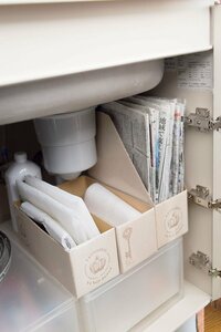 生ゴミのセットをシンク下にまとめて収納