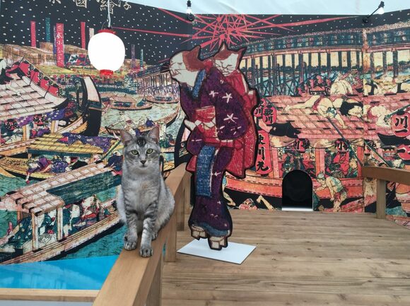 江戸の華「祭り」を描いたパネル