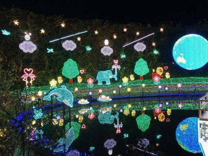 動物のイルミネーション