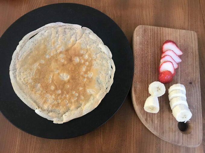 生地とフルーツ