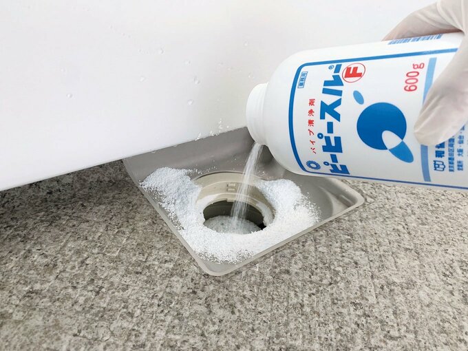 お風呂排水口にクリーナー