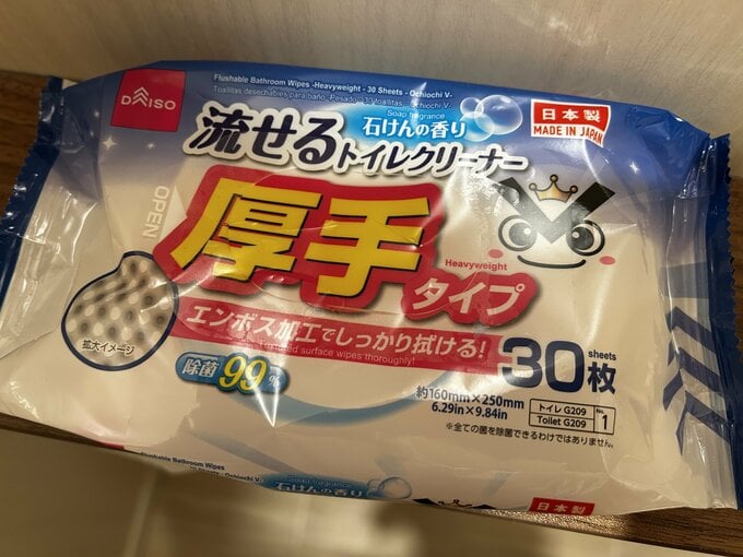 ダイソー「流せるトイレクリーナー厚手タイプ」(税込110円)
