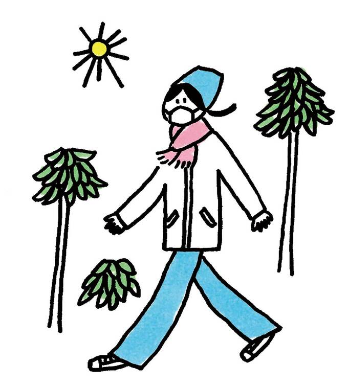散歩イラスト