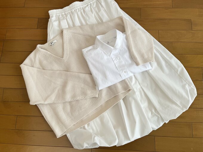 今回コーディネートに使った「春服」3つ