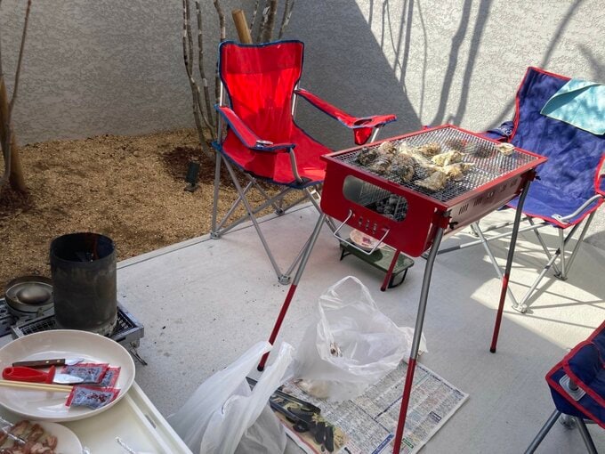 バーベキューの様子