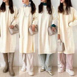 アラフォーは「ユニクロの2990円ワンピ」がラクで最高。体のラインもきれいに見える