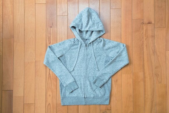 パーカを広げたところ