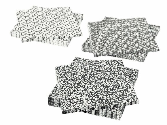 シックな幾何学模様の 紙ナプキン