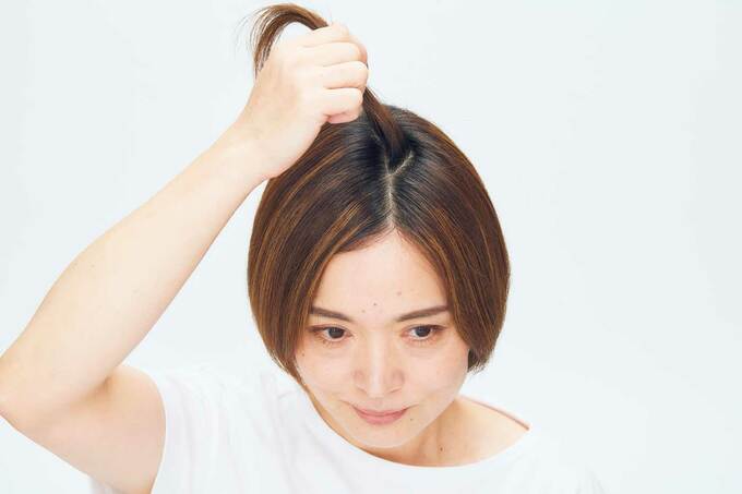 毛束を取る画像