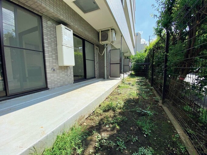 専用庭から見た購入当初の状況