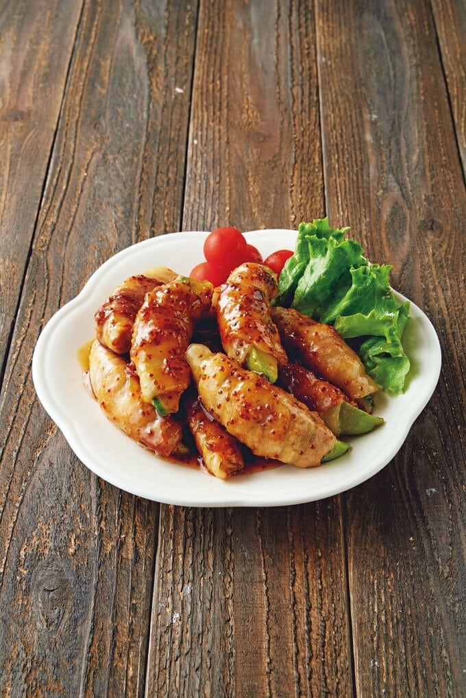 肉巻きアボカド焼き