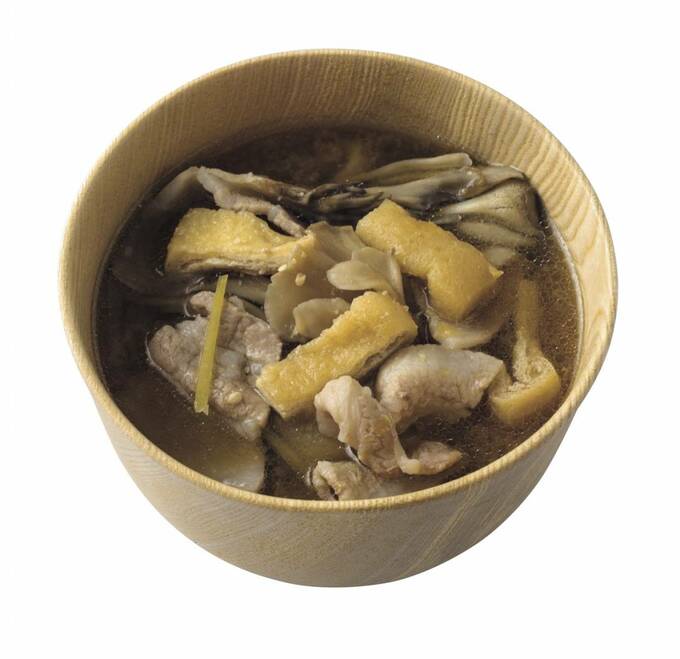 マイタケのショウガみそ汁