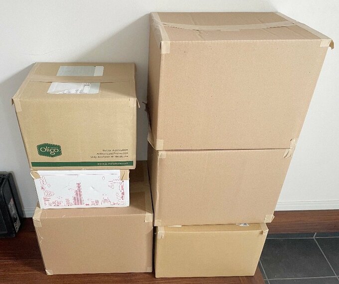 ダンボールにまとめる