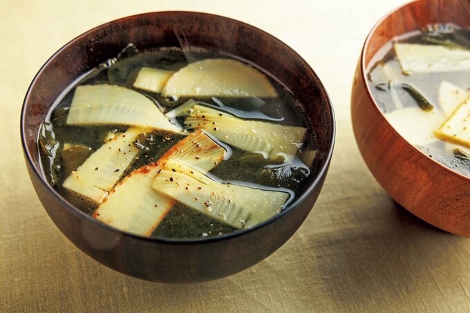 とれたての新タケノコの温まるスープ