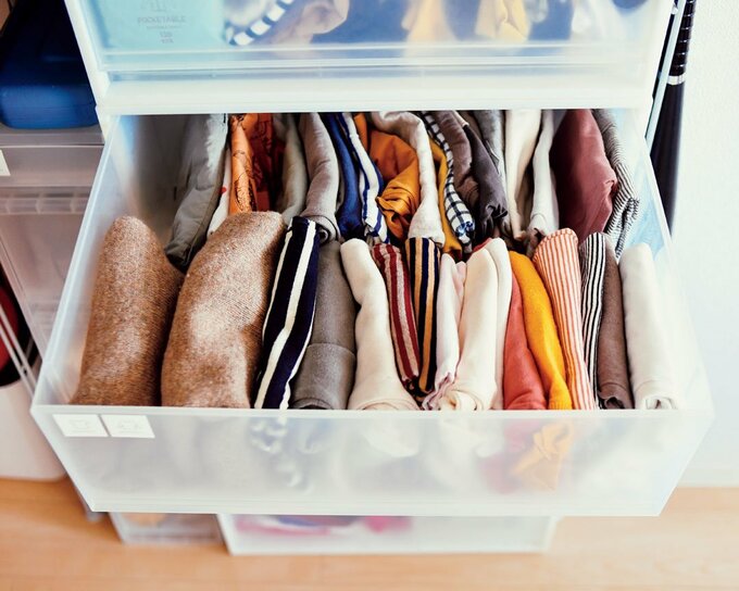 引き出しに衣類を収納