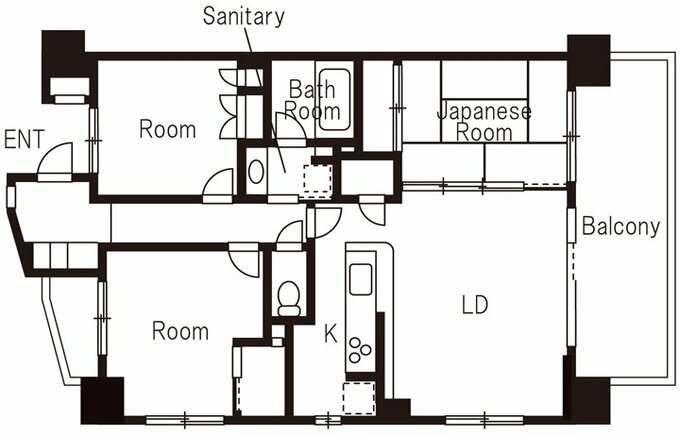 リノベーション前の間取り図