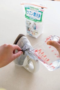 クエン酸水をタンクに入れスチームを出す