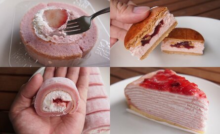 コンビニでイチゴ狩り。人気の新商品スイーツ4つを食べてみた