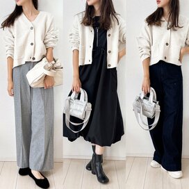 「ユニクロ2990円カーデ」はロングよりもショートが正解。アラフォーが着やすいコーデ5つ