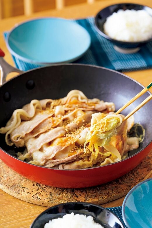 キャベツと豚バラの無水蒸し