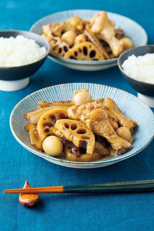 手羽元と根菜のめんつゆ煮