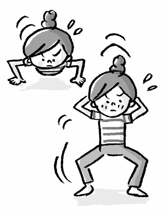 「腕立て伏せ」と「スクワット」