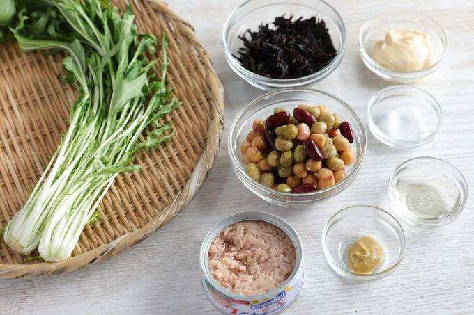 水菜やツナなど